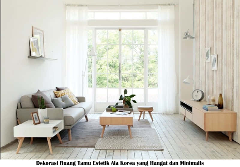 Dekorasi Ruang Tamu Estetik Ala Korea yang Hangat dan Minimalis