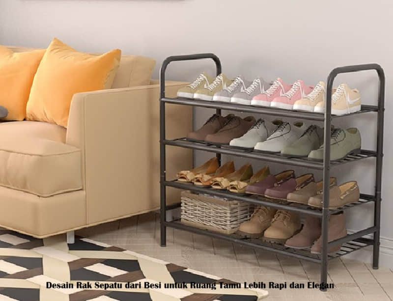 Desain Rak Sepatu dari Besi untuk Ruang Tamu Lebih Rapi dan Elegan